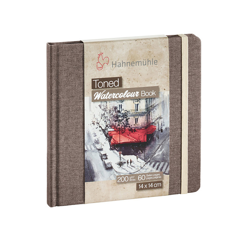 Альбом для рисования Hahnemuhle "Watercolour book" акварель, 200 г/м2, 14х14 см, мелкое зерно, бежевый, #1