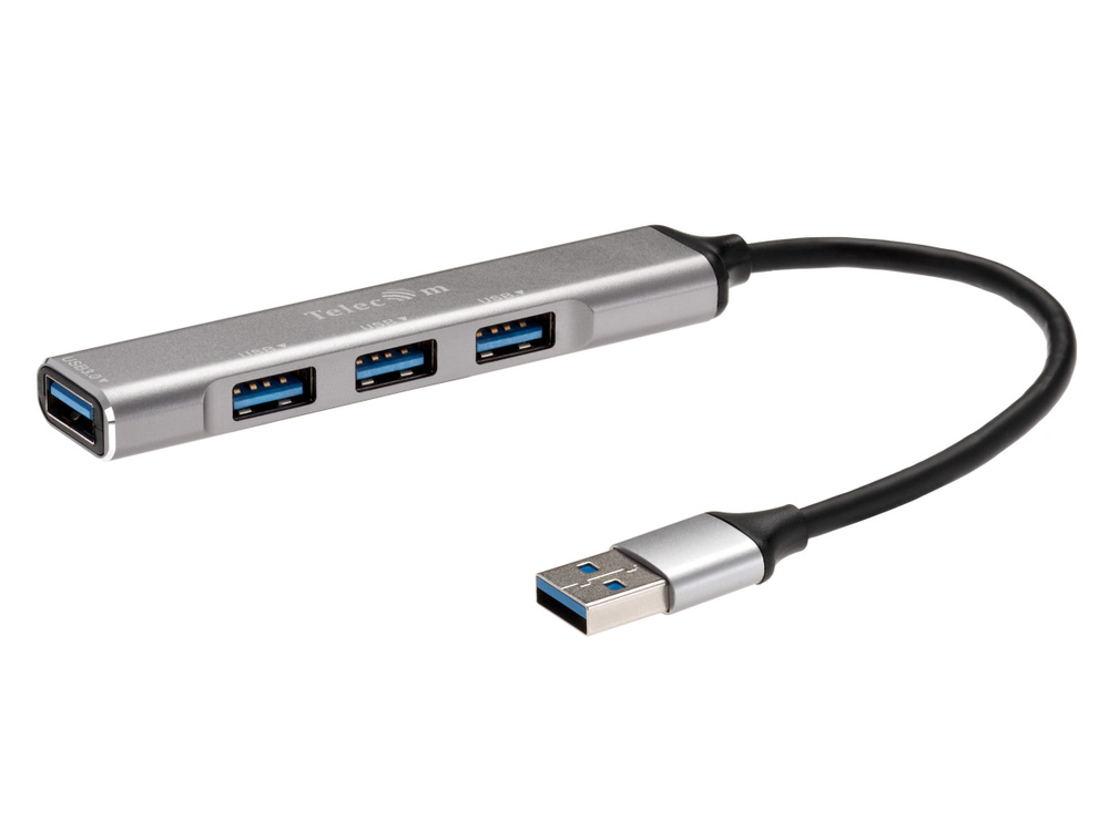 USB хаб Orico USB - 4x USB 3.0 1м 4 в 1 5 Гбит/с USB-A Концентратор Док-станция HUB Адаптер Черный