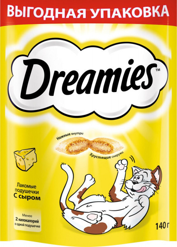 Dreamies / Лакомство Дримис для кошек Подушечки с Сыром 140 г #1