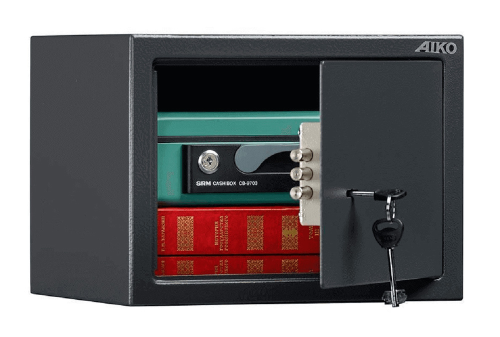 Сейф мебельный для хранения денег, документов и ценностей AIKO 230x310x250 с ключевым замком  #1