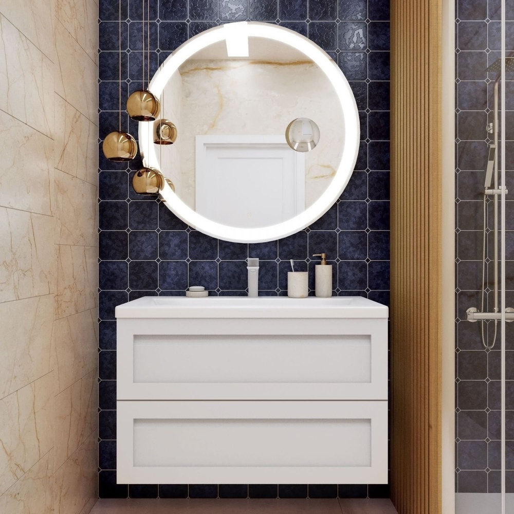 Мебель для ванной Art&Max Platino 90, подвесная, белый глянец #1