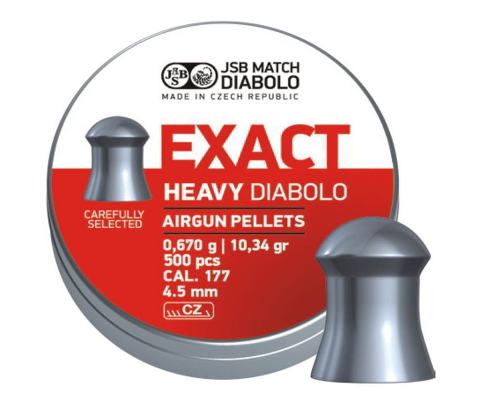 Пули JSB Exact Heavy Diabolo 4,5 мм, 0,67 грамм, 500 штук #1