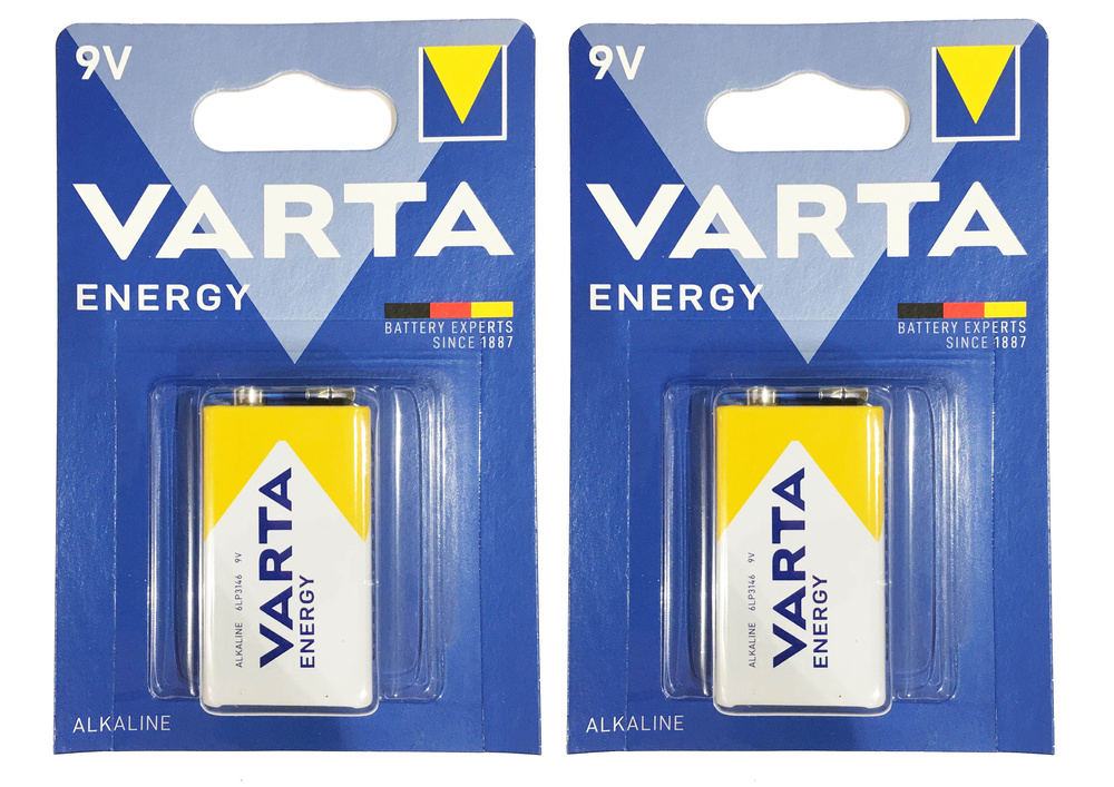 Батарейка Varta ENERGY Крона (6LR61) Alkaline (щелочная) 9V, 2 шт #1