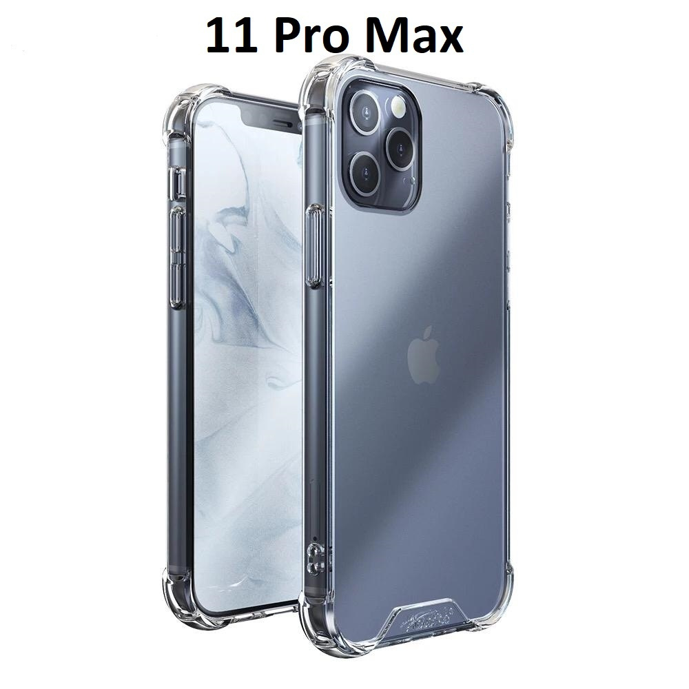 Противоударный прозрачный чехол для Iphone 11 Pro Max с защитой камеры и экрана, Защитный прозрачный #1