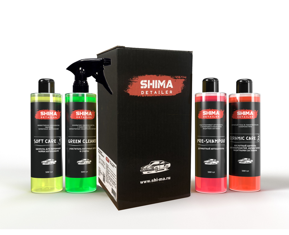 Набор для мойки авто обработанного защитными составами Shima Detailer Ceramic Coating Care Set  #1