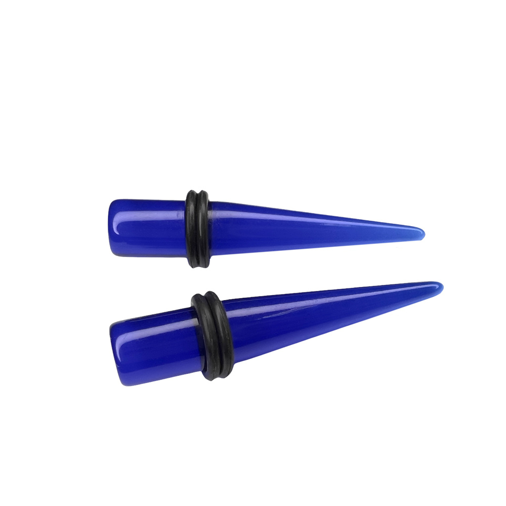 Растяжки для тоннелей спираль конус 10 мм, комплект из 2-х штук, синий/Overmay/ растяжки в ухо/растяжка #1