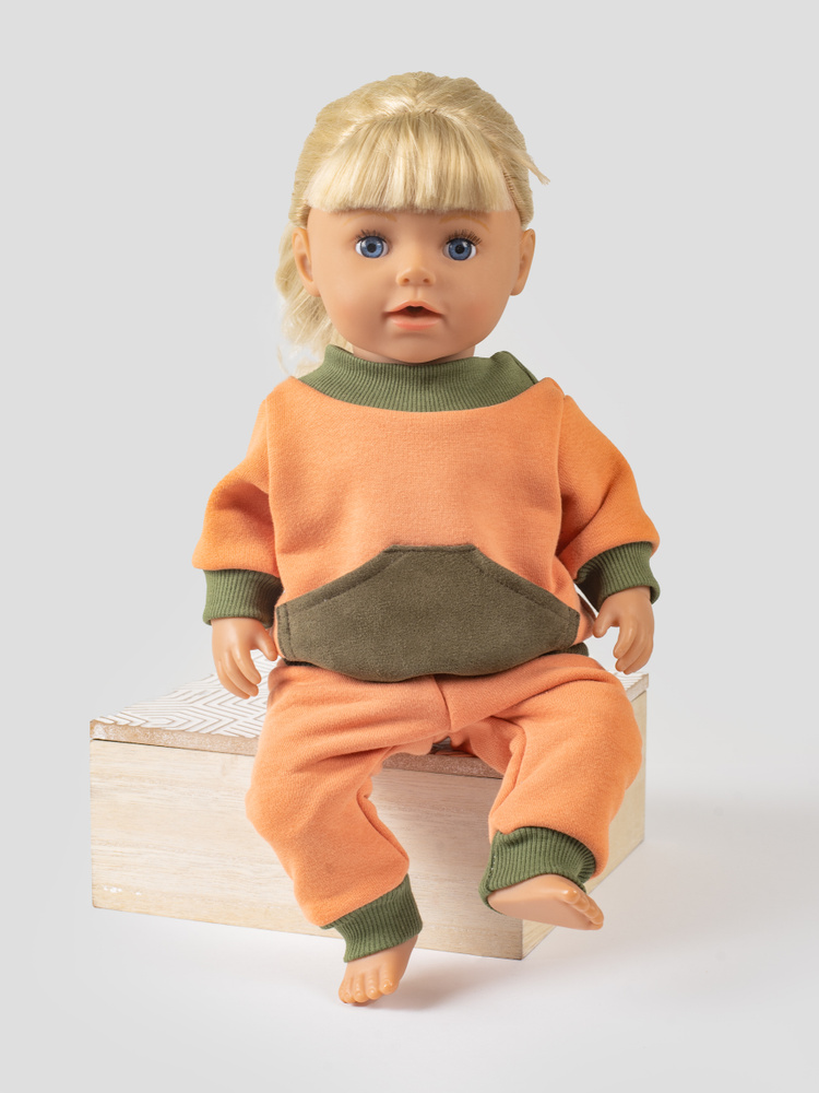 Одежда для куклы Беби Бон (Baby Born) 43см , Rich Line Home Decor, Х-999_Охра-хаки  #1