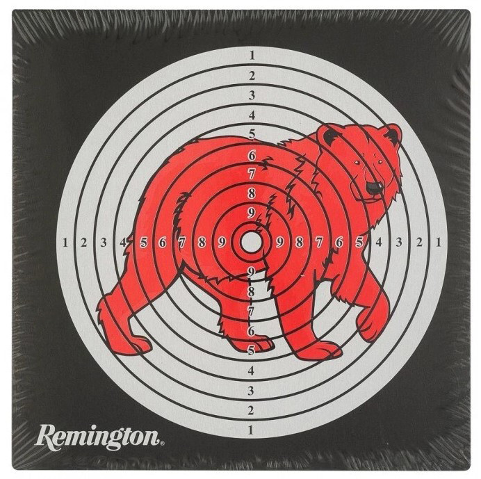Мишень картонная для пневматики 14х14 см Remington (медведь) 50 шт.  #1