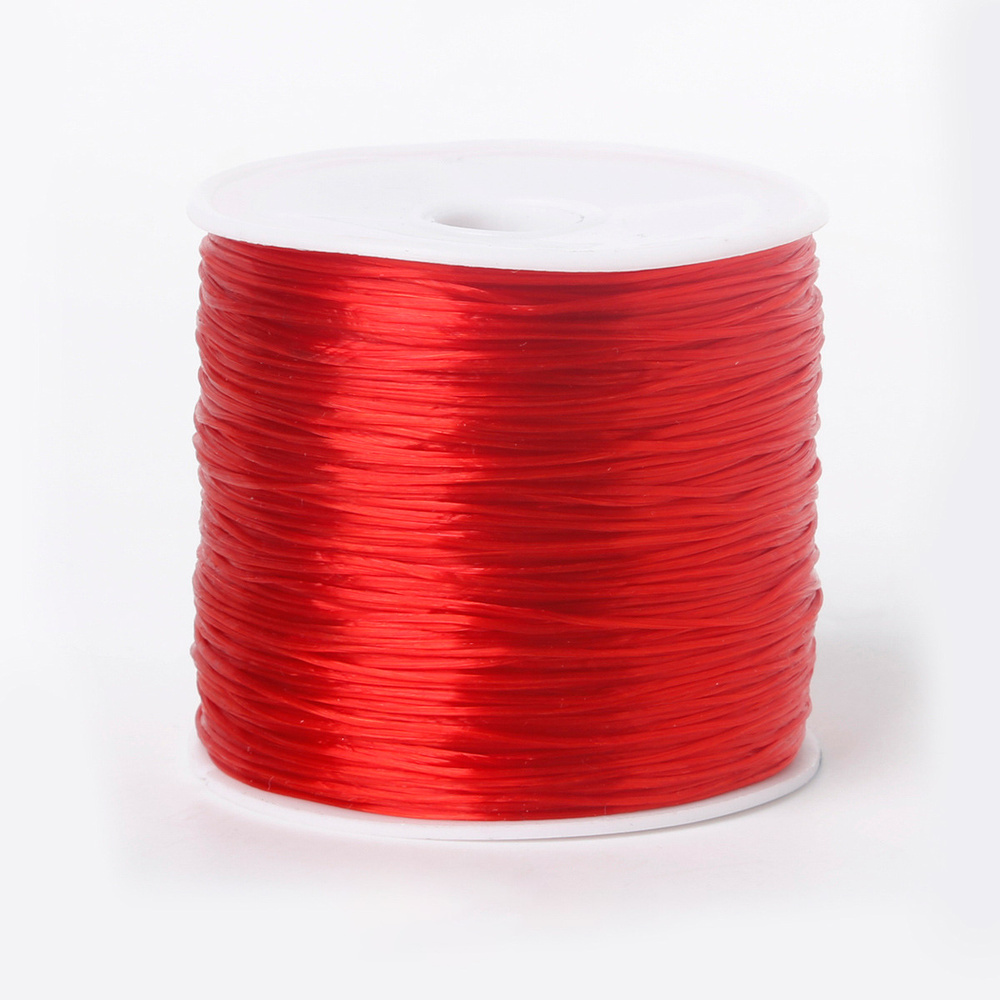 Нить-резинка для бус/браслетов 0,8 мм, цвет: Красный, длина: 10 м  #1