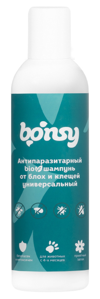 БИО-шампунь Bonsy антипаразитарный универсальный, от блох и клещей, 500 мл  #1