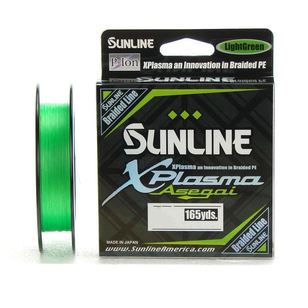 Плетеный шнур Sunline XPlasma Asegai 150m (LG) 12LB, 1.2PE, 5.5kg, Light Green #1