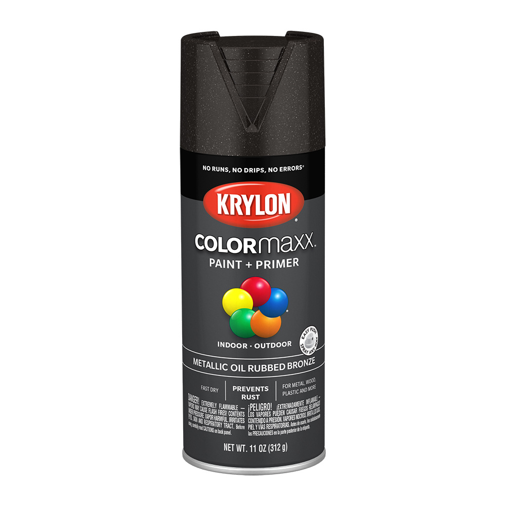 Краска аэрозольная KRYLON Colormaxx темная бронза глянцевая, 340 г  #1