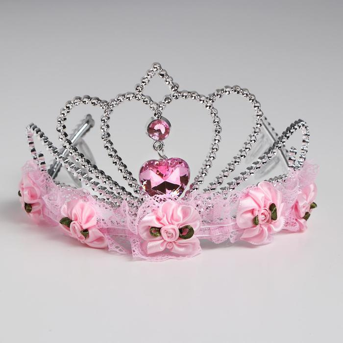 Корона, Сердце, розовый, 12 штук в упаковке #1