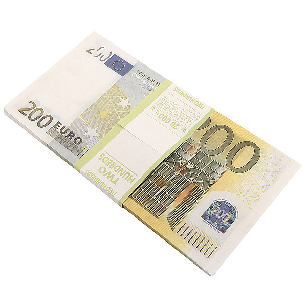 Забавная Пачка Гигант 200 Евро Эврика / Деньги Банка Приколов  #1