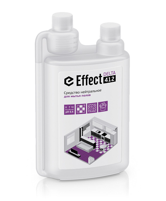Средство нейтральное для мытья полов 1 литр / Профессиональное моющее средство Effect Delta 412  #1