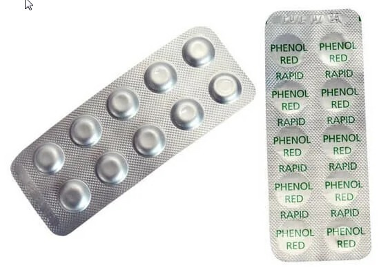 Таблетки Phenol Red для ручного пултестера 100 шт (упаковка с 10-ю блистерами, по 10 таблеток в каждой) #1