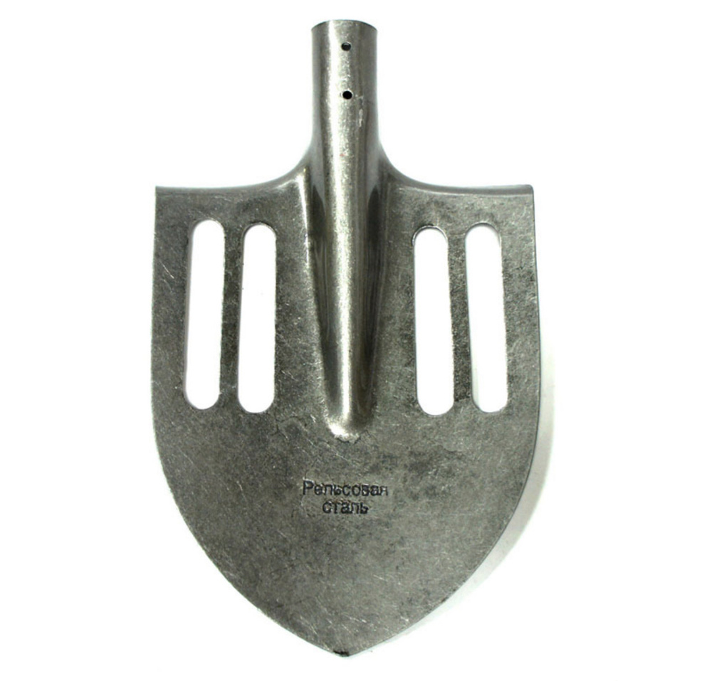 Лопата штыковая садовая облегченная рельсовая сталь, без черенка, ширина 21 см (серебристый)  #1