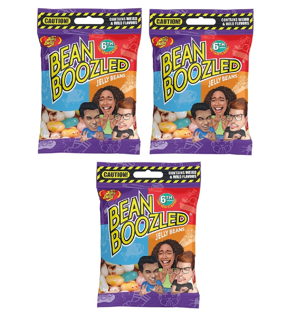 Jelly Belly Драже жевательное, ассорти Bean Boozled, 3шт по 54 г #1