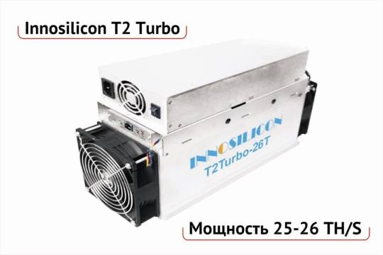 Асик Innosilicon T2T Turbo 23-25 Th 2019 года выпуска с блоком питания Ref  #1