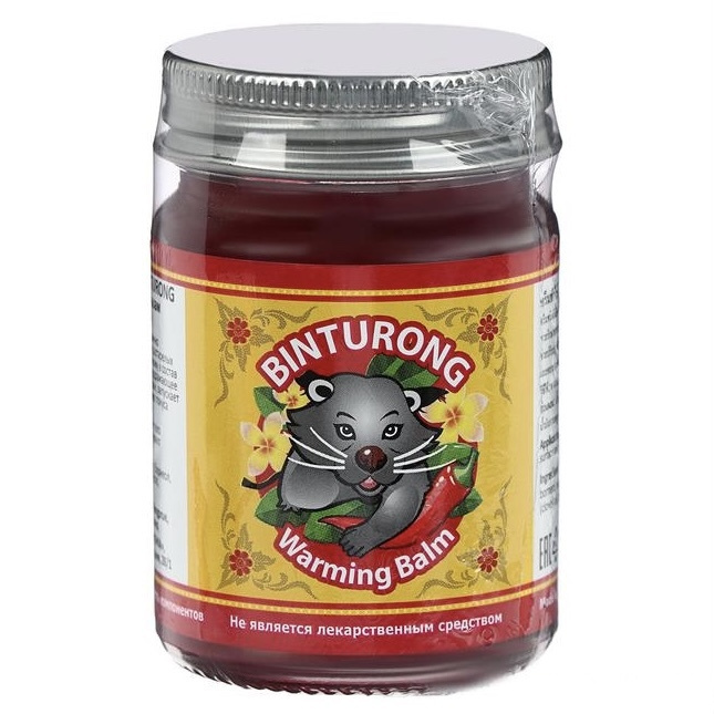 BINTURONG Warming Balm Красный разогревающий бальзам для тела с Чили и перцем / тайская мазь Warming #1