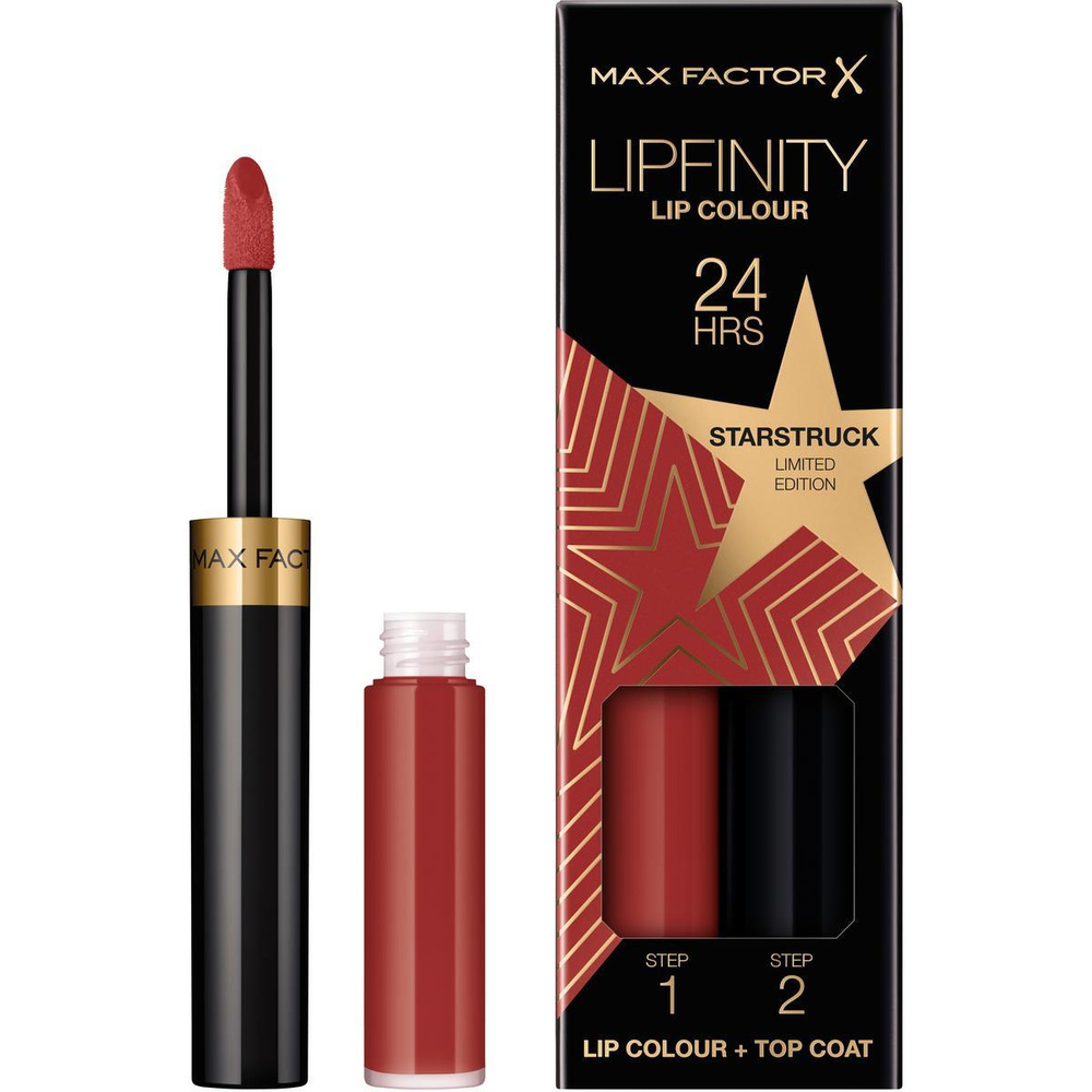 Max Factor Помада для губ Lipfinity Lip Colour, жидкая, стойкая и увлажняющий блеск, сатиновая, тон №090 #1