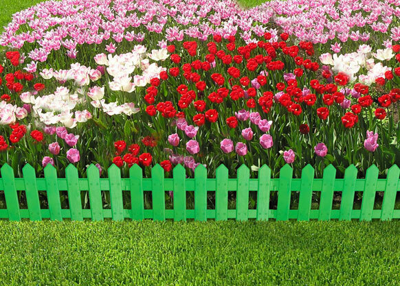 Забор декоративный МастерСад Палисадник зеленый 1,9м / Ограждение садовое для клумб, грядок / бордюр #1
