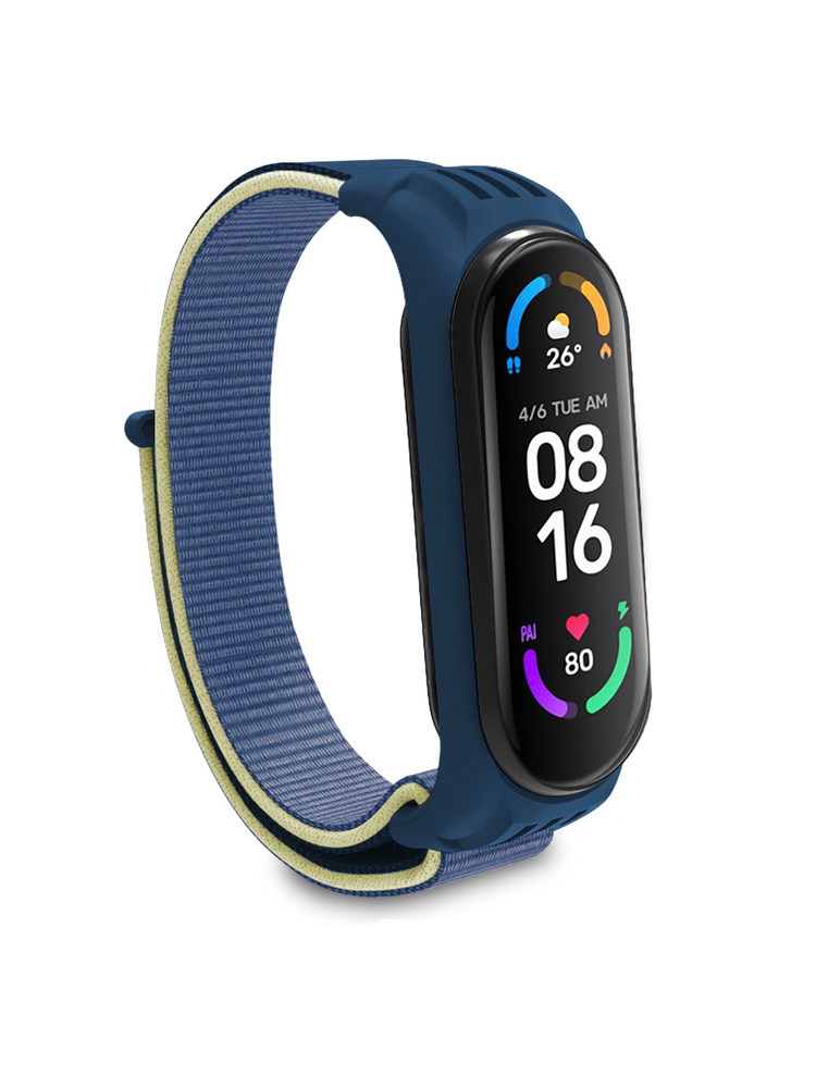 Ремешок для Xiaomi Mi Band 3 / 4 / 5 / 6 / 7 тканевый спортивный для фитнес-браслета Ми Бэнд  #1