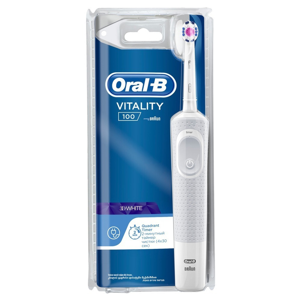 Электрическая зубная щетка Braun Oral-B Vitality + насадка 3D White #1