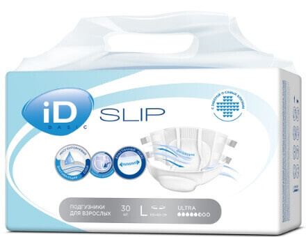 iD SLIP Подгузники для взрослых размер L (обхват талии 100-160 см), 30 шт.  #1