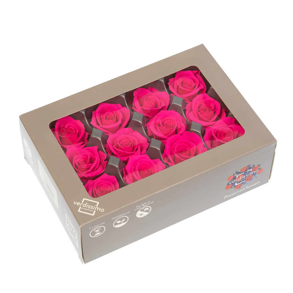 Бутоны розы стабилизированные "Фуксия" 12шт /для хобби и творчества/флористов/декора и интерьера/для #1