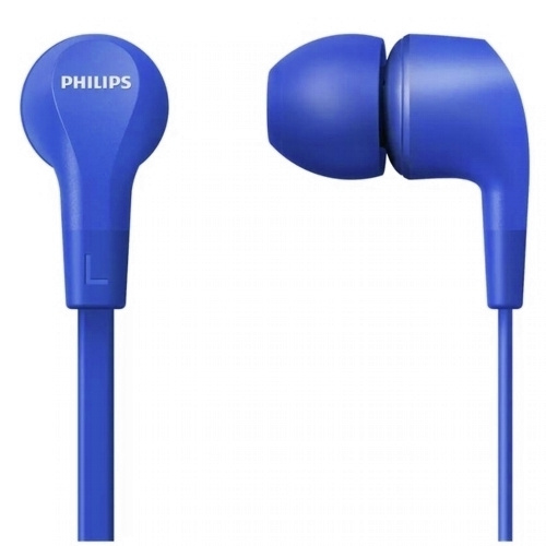 Наушники вкладыши с микрофоном Philips TAE1105BL/00 , мобильная гарнитура,синие  #1