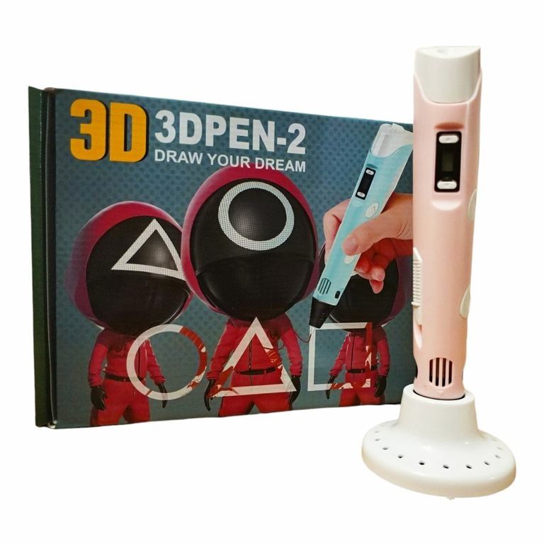 3D ручка 3DPEN-2 Игра в Кальмара + пластик 10 цветов по 10 метров + трафареты/3Д ручка Игра в кальмара #1