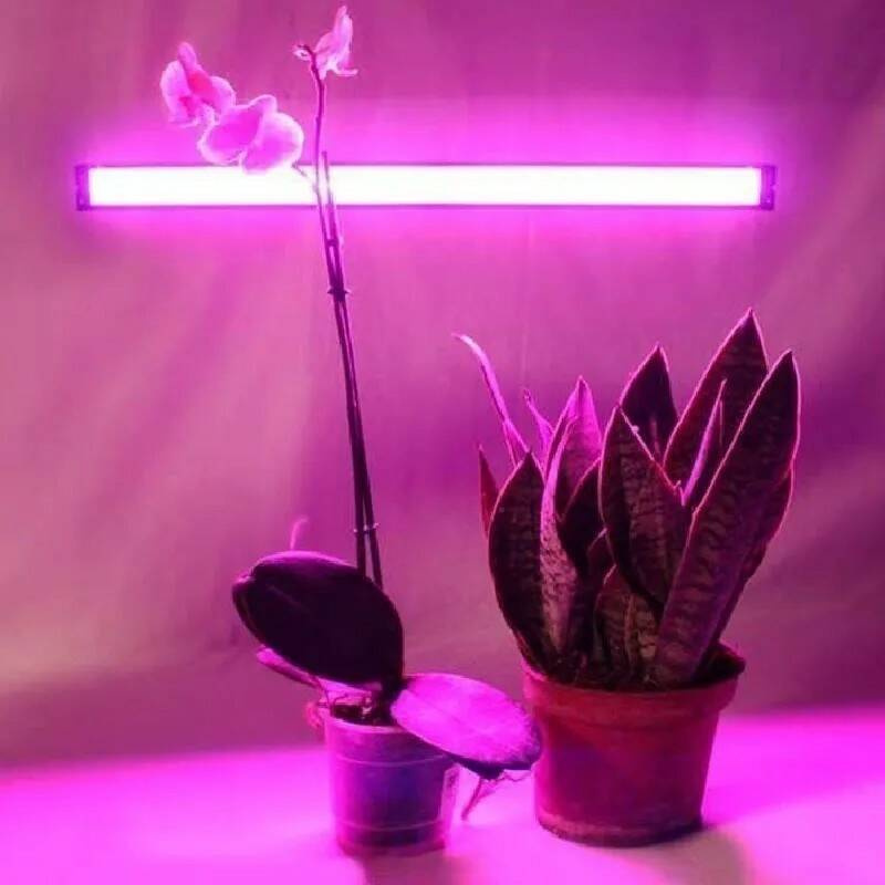 Фитолампа для растений полного спектра светильник светодиодный линейный 9W, выключатель на корпусе, 580 #1