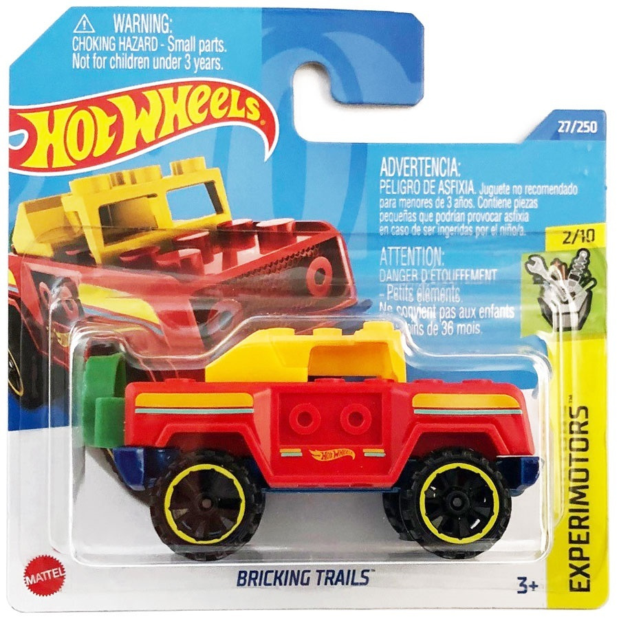 HCW86 Машинка металлическая игрушка Hot Wheels коллекционная модель BRICKING TRAILS красный/ оранжевый #1