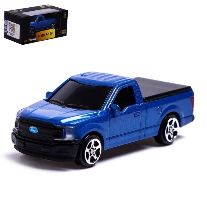 Машина металлическая Автоград Ford F-150, 1:64, синий 344037 #1