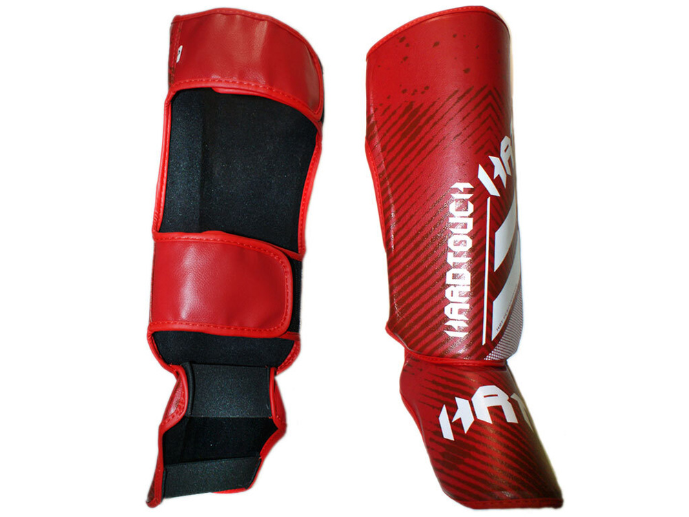 Защита ног (голень+стопа) HARD TOUCH модель А. Цвет: красный. Размер L.  #1