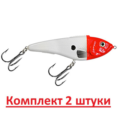 Воблер для рыбалки AQUA РЕТРО Floating 105mm, вес - 19,0g, цвет 016 (red head), 2 штуки  #1