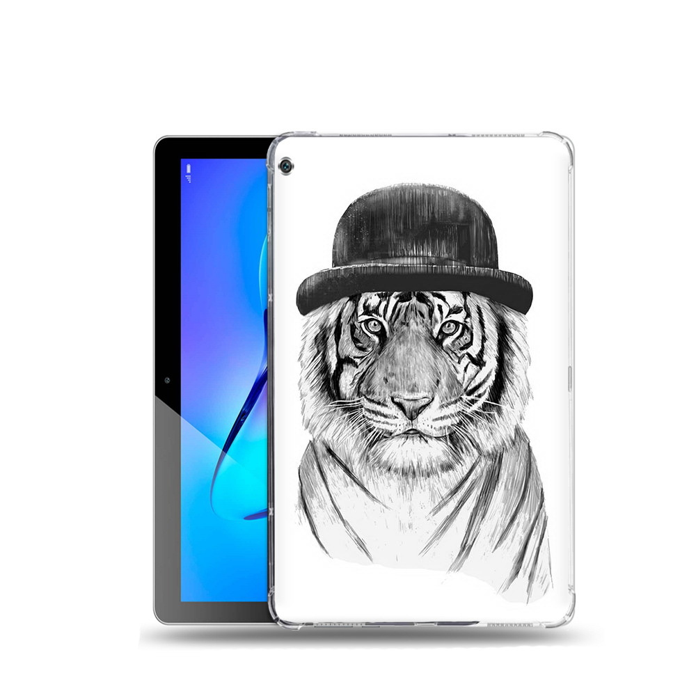 Чехол задняя-панель-накладка-бампер MyPads тигр британец для Huawei MediaPad M3 Lite 10 Wi-Fi/ LTE (BAH-AL00/W09) #1