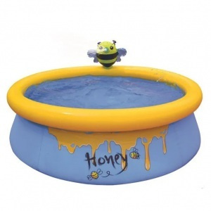 Детский надувной бассейн Avenli Пчелка с фонтаном, 1,5 м * 41 см (семейный, 550 л)  #1