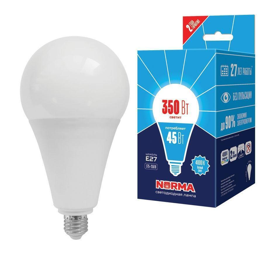 Volpe Лампочка LED-A120-45W/4000K/E27/FR/NR, Нейтральный белый свет, E27, 45 Вт, Светодиодная, 1 шт. #1