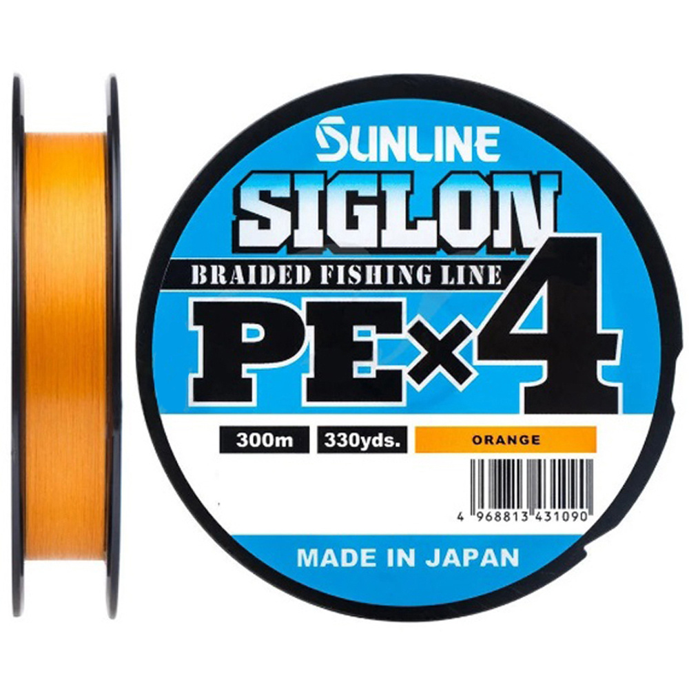 Шнур Sunline SIGLON PE4 300M (Orange) #2.5/40LB #1