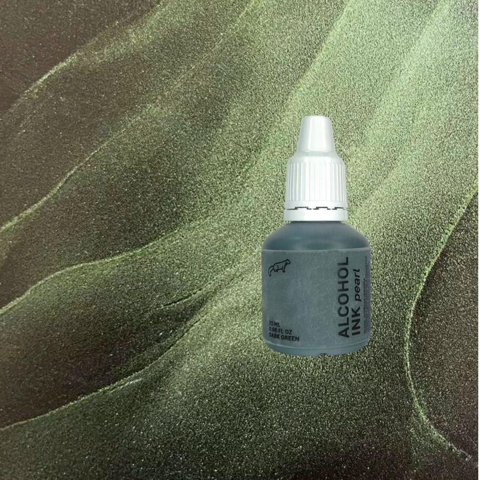 Алкогольные чернила Marten Kunitsa "Pearl ink Dark green", 20 мл #1