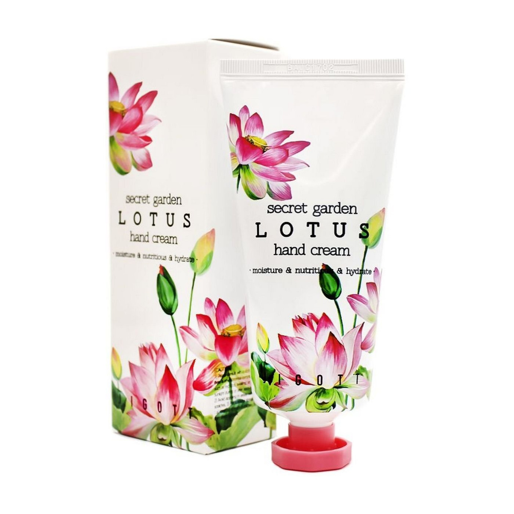 Крем для рук JIGOTT SECRET GARDEN LOTUS HAND CREAM с экстрактом лотоса, 100 мл.  #1