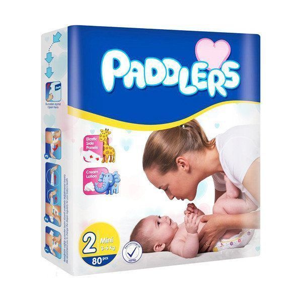 PADDLERS Детские подгузники Jumbo pack, 2, Mini, 80 шт #1