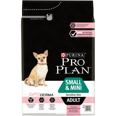 Сухой корм PURINA PRO PLAN ADULT DOG OPTIDERMA SMALL & MINI SENSITIVE SKIN для взрослых собак маленьких #1