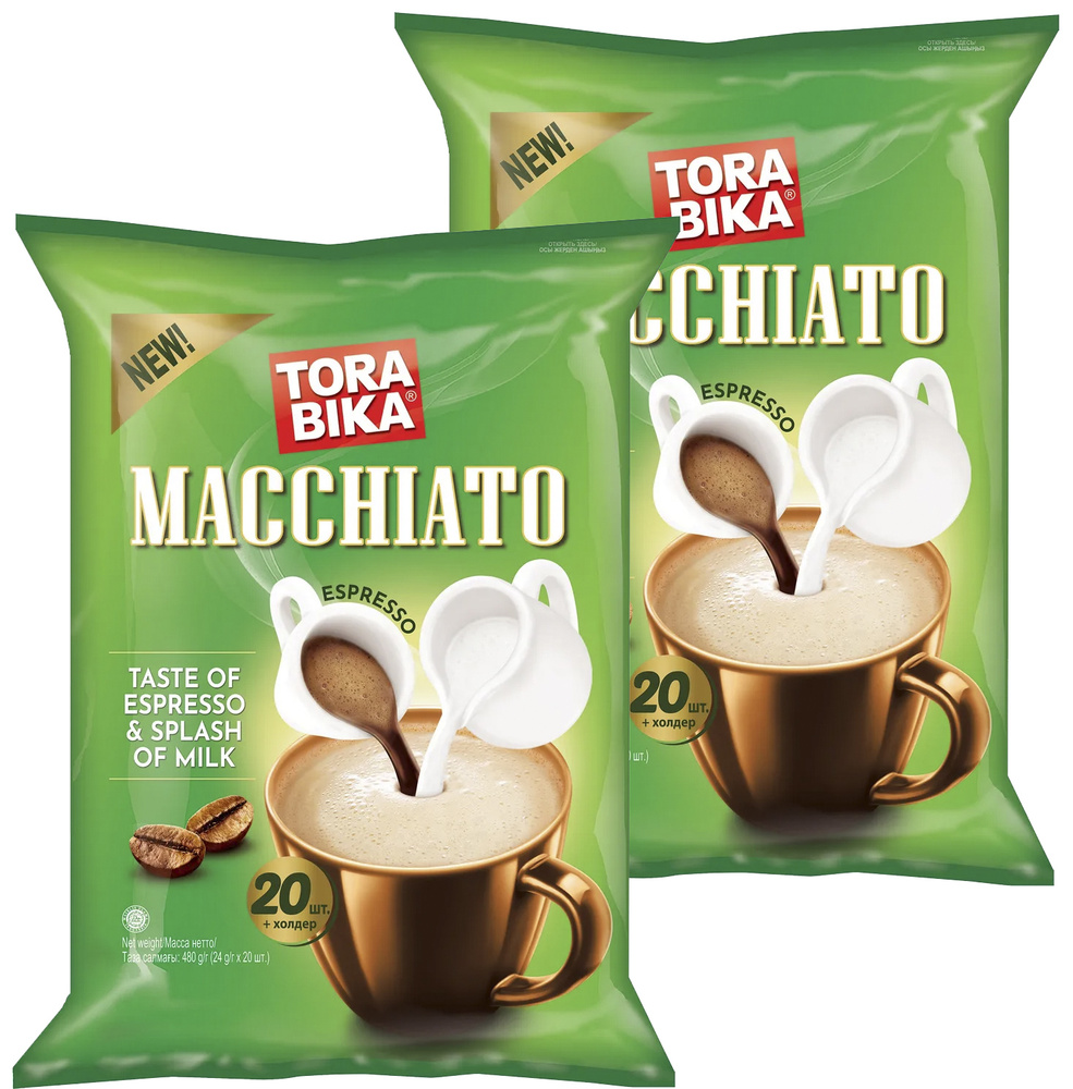 Кофе Torabika Macchiato, 20 пакетиков по 24г х 2 упаковки #1