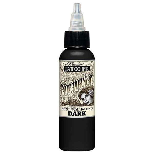 Nocturnal Gray Wash Dark Tattoo Ink черная теневая краска пигмент для татуировки - 2 oz / 60 мл  #1
