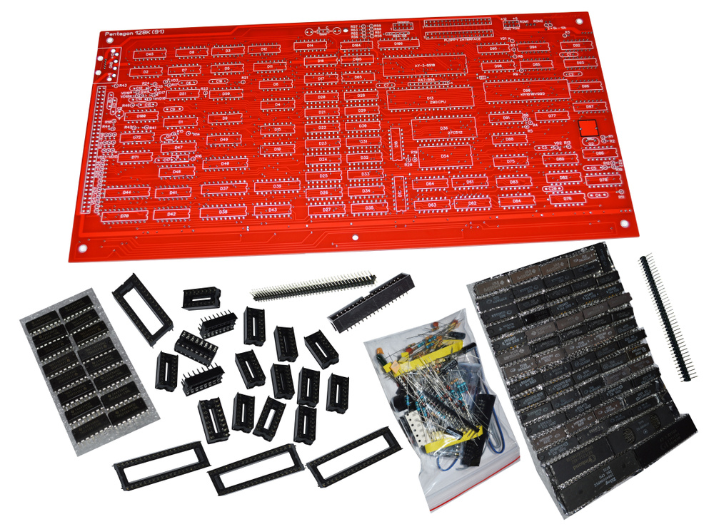 Набор для сборки Sinclair ZX Spectrum Pentagon 128 AY-3-8910 Red Kit DIY #1