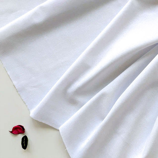 Ткань лен с вискозой для шитья платья, юбки, рубашки белого цвета, отрез 1,5 м х 138 см  #1