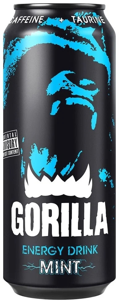 Напиток энергетический Gorilla (Горилла) Mint 0,45 л х 12 шт, газированный, ж/б  #1